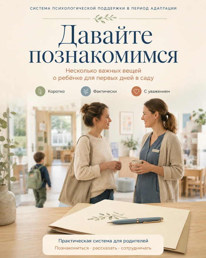 Знакомство с воспитателем детского сада — что рассказать о ребенке в первые дни для мягкой адаптации и сотрудничества с педагогом